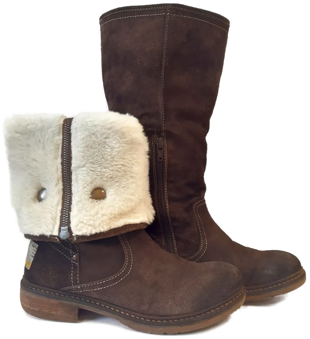 MANAS Design Damen Stieflette/Stiefel Rauleder, braun - Gr. 37 - Bild 1