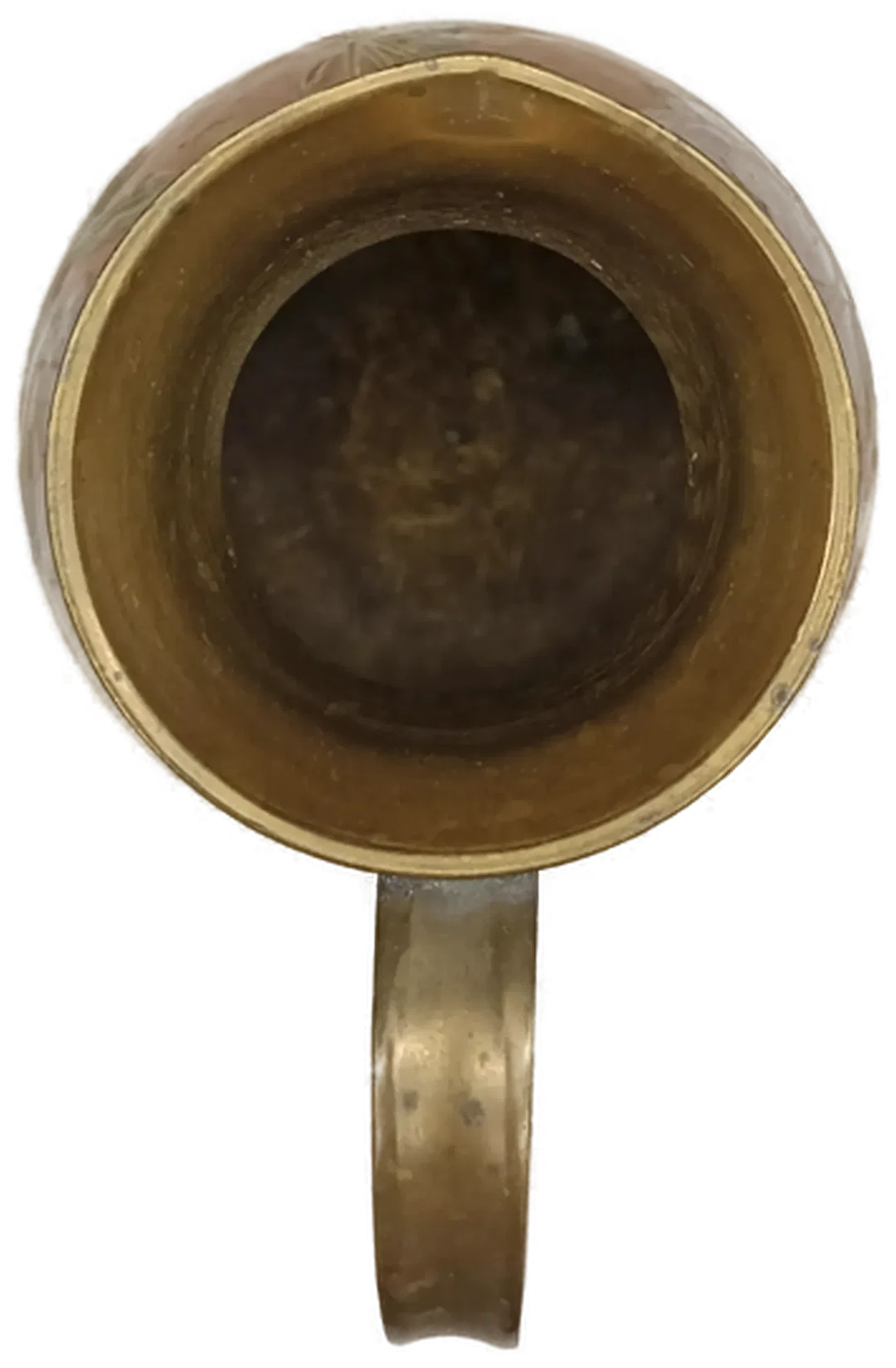 Vintage Messing-Krug mit Emaille-Dekor – Bild 6