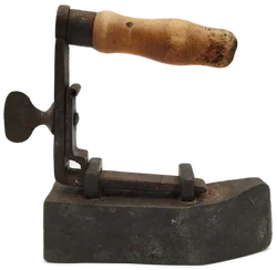 Antikes Bügeleisen Gusseisen Holzgriff | Einmaliges Unikat - Bild 4