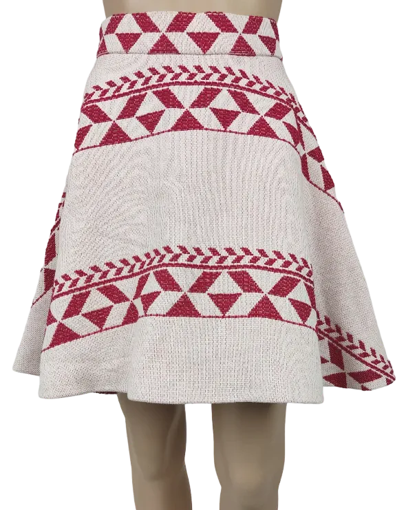 Maje Damen Rock, beige/rot - Gr. XS - Bild 1