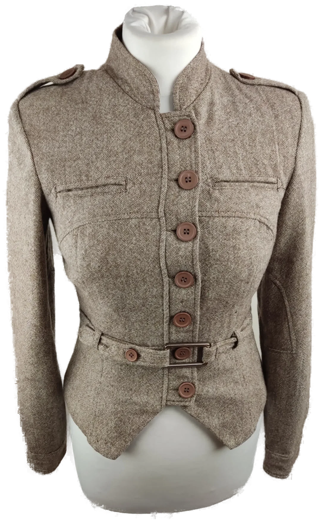 Vero Moda Wolljacke für Damen in Taupe, Größe 36 | Vintage-Charme – Bild 1
