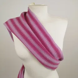 Gestreifter Strickschal - ca. 140cm - Bild 3