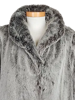 Brigitta Webpelzmode Vintage Damenmantel, grau - Gr. XS - Bild 5