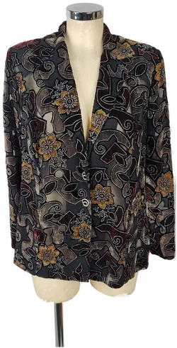 Blazer Transparent Geblümt | Glamour-Detail - Bild 1