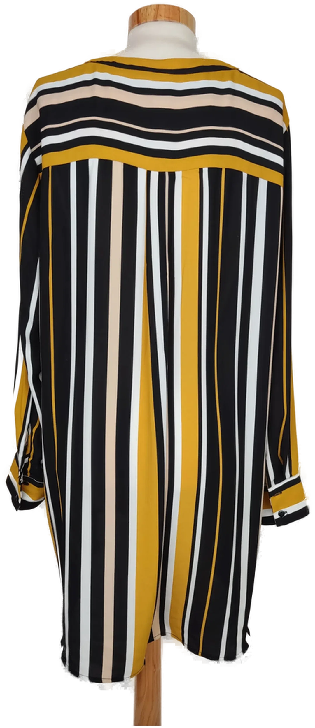 Jean Pascale Damen Bluse gelb/schwarz/weiß gestreift - XL/46 – Bild 2