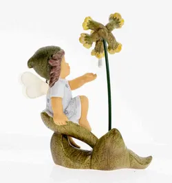 Orginal: Seltene-Nina & Marco Porzellanfigur „Elfe unter Schlüsselblume“ - Bild 3