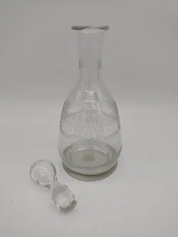 Vintage Karaffe aus Glas mit Glasstopfen - Bild 3