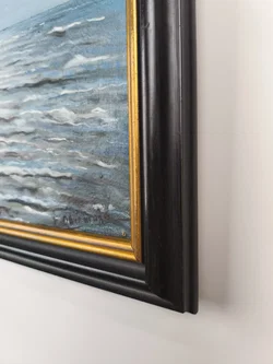 Gemälde "Meer" mit Rahmen, 38 x 43cm – Vorschau 2