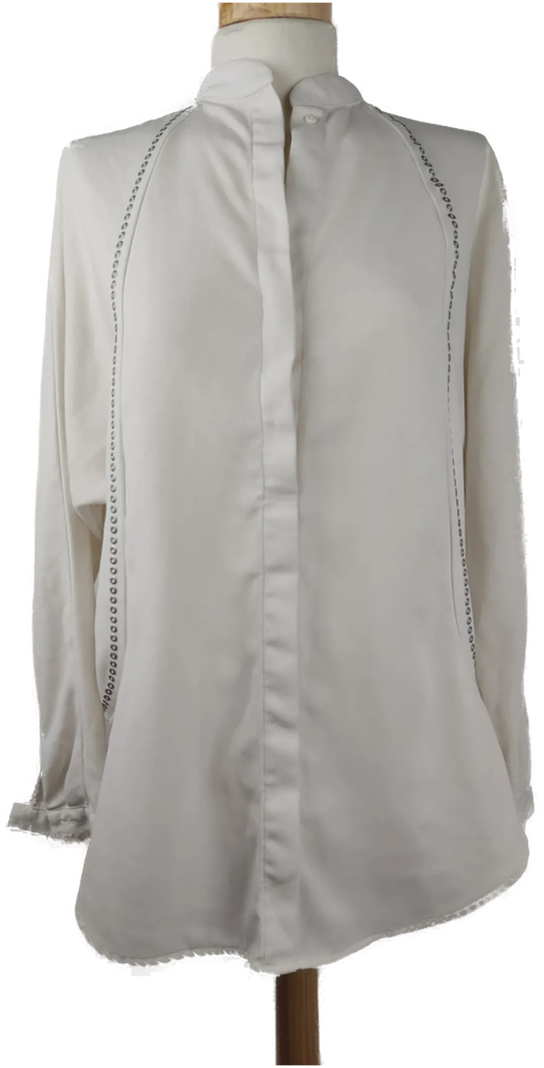 Mango Damenbluse mit Verzierung beige- S/36 - Bild 4