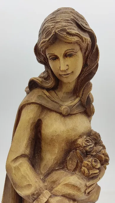 Heilige Elisabeth Statue aus Holz – Bild 2
