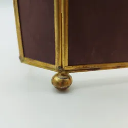 Kleiner Schmuckkasten mit Spiegel - aus Glas u. Metall - Bild 6