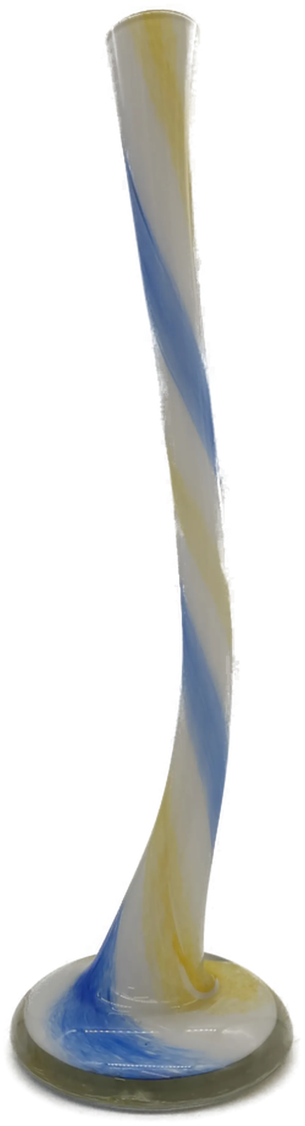 Vase mit Schwung  blau/gelb/weiss  34 cm - Bild 1