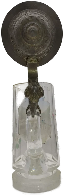 Glas-Bierkrug Pontafel-Pontebba Mit Zinndeckel 0,3 L | Historisches Sammlerstück - Bild 3