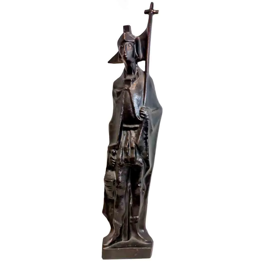 Repräsentative Statue „Heiliger Florian“ – Massiver Bronzeguss - Bild 1