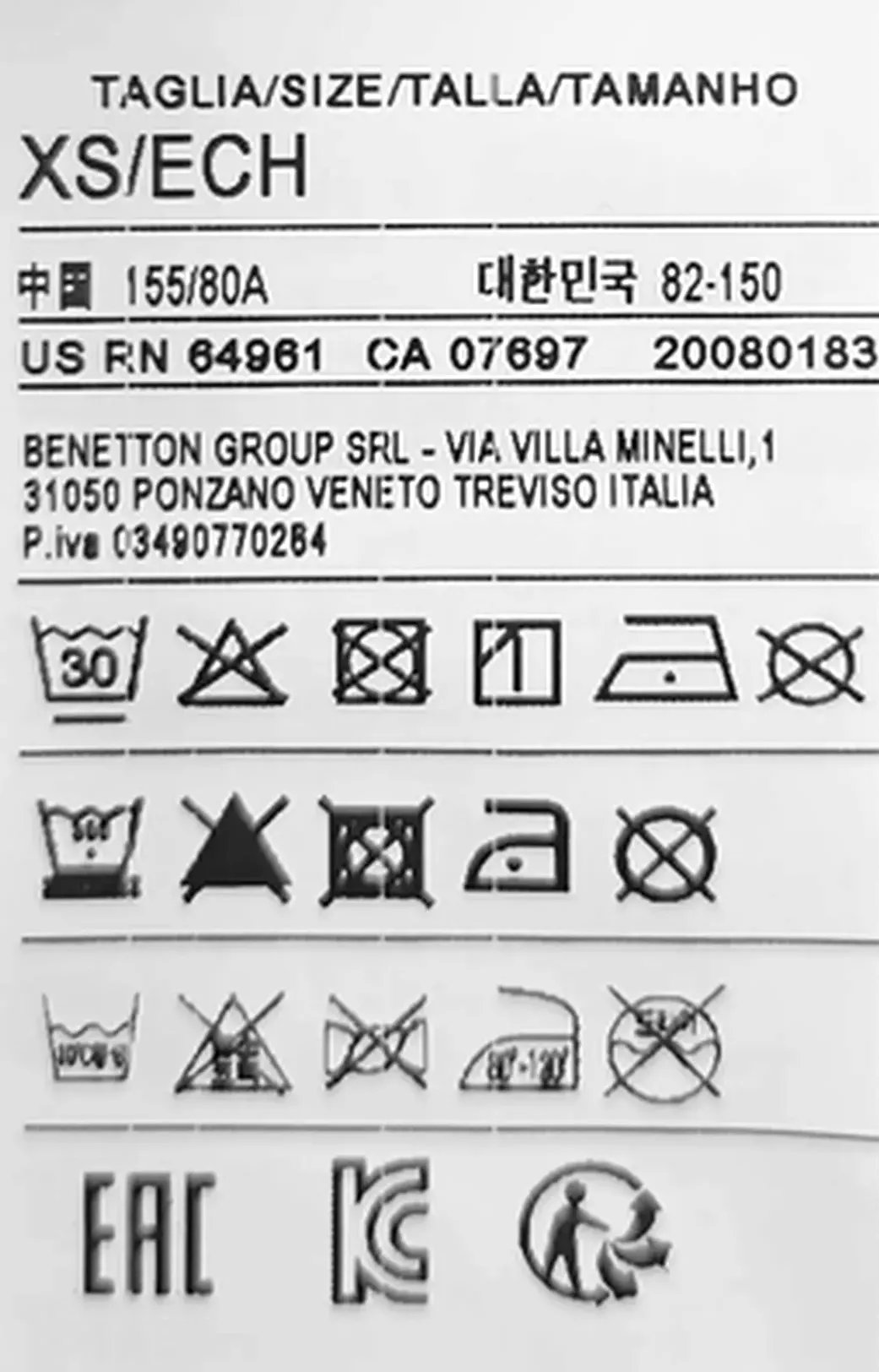 United Colors of Benetton Kindertop rot Gr. XS/ECH – Bild 4
