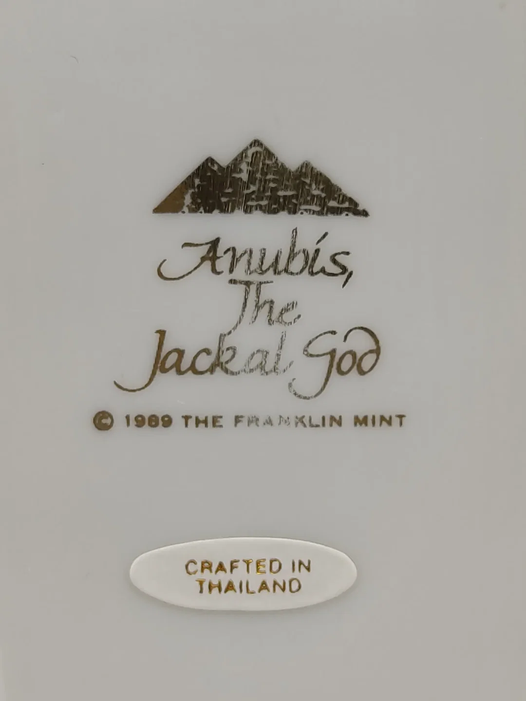 Anubis 'The jackal god' Porzellan & Zertifikat von Franklin Mint | Limitierte Rarität – Bild 12