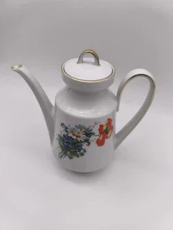 Vintage Kaffeekanne/Teekanne, Bareuther Waldsassen - 100 Jahre Jubiläum, Wildblumen, Sammlerstück – Vorschau 2