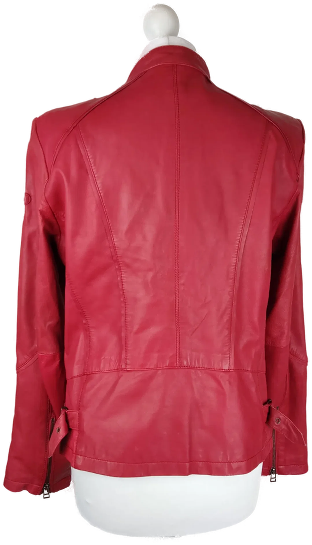 Damen-Lederjacke Cabrini Rot | Vintage-Charme – Bild 4