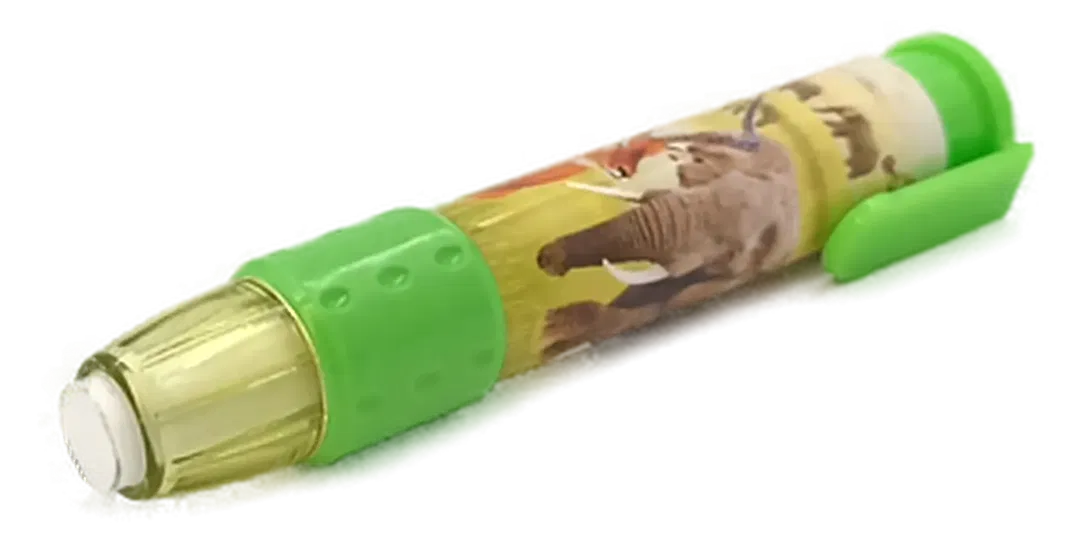 Radiergummistift grün mit Tiermotiv - Bild 1