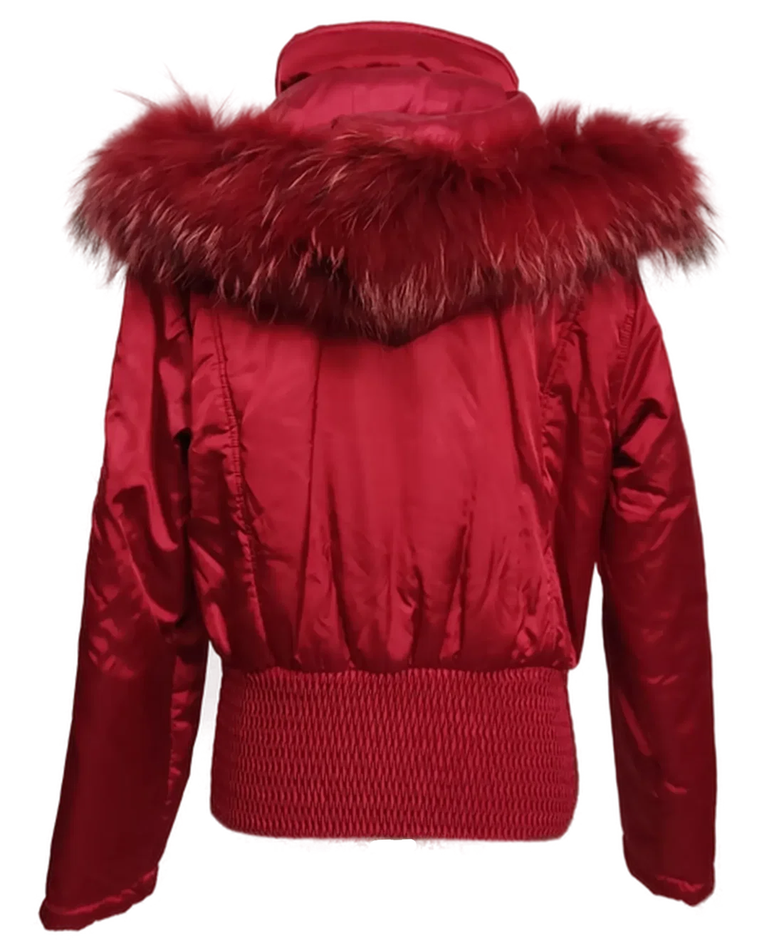 SP Kitzbühel Sportalm Vintage Damen Skijacke mit Kunstpelz rot Größe 40 – Bild 2