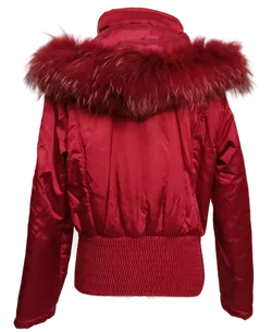 SP Kitzbühel Sportalm Vintage Damen Skijacke mit Kunstpelz rot Größe 40 - Bild 2