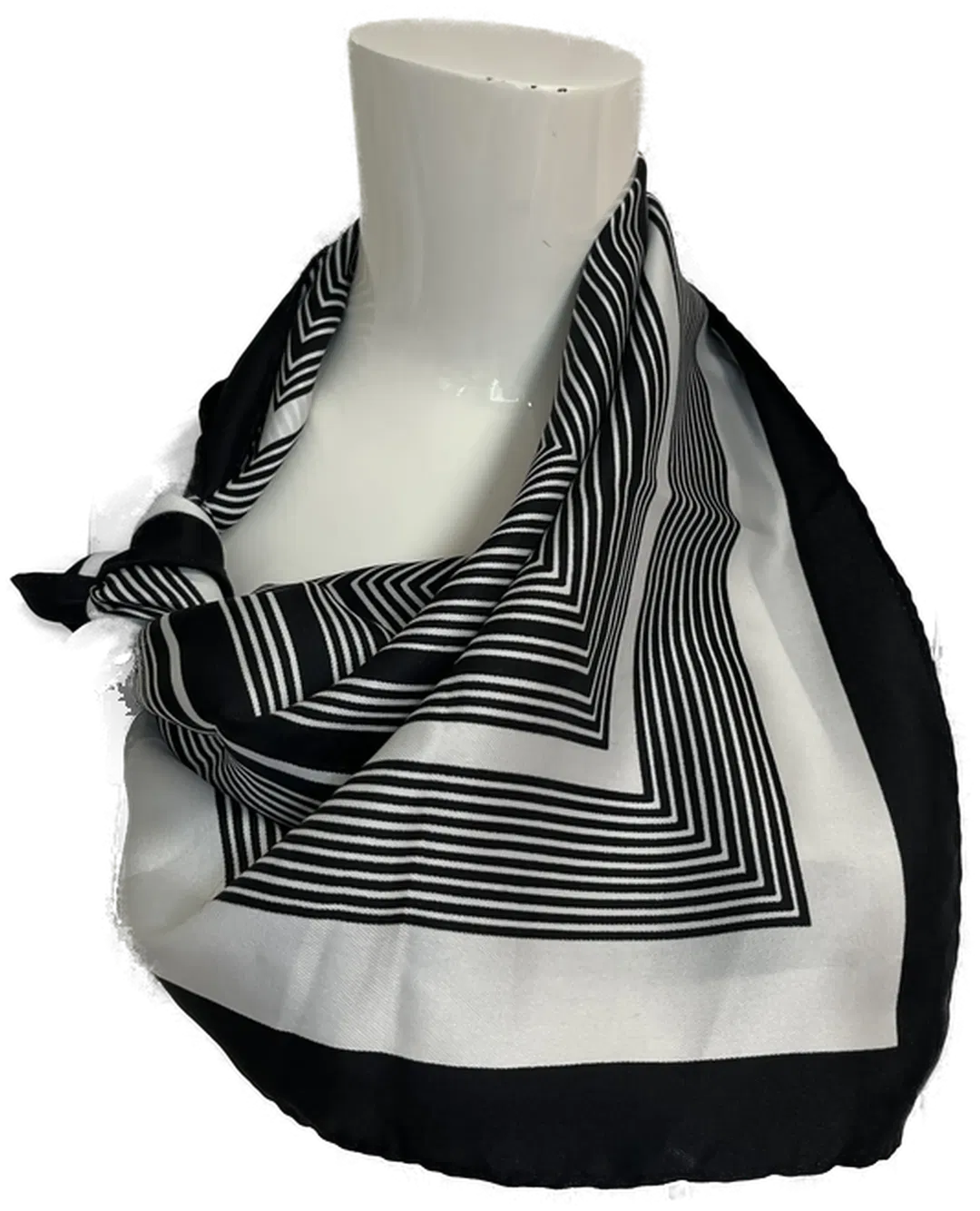 Tuch schwarz weiß 70 x 70 cm - Bild 1