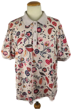 Damen T-Shirt Walbusch Geblümt Gr. 40 | Sommerleicht - Bild 1
