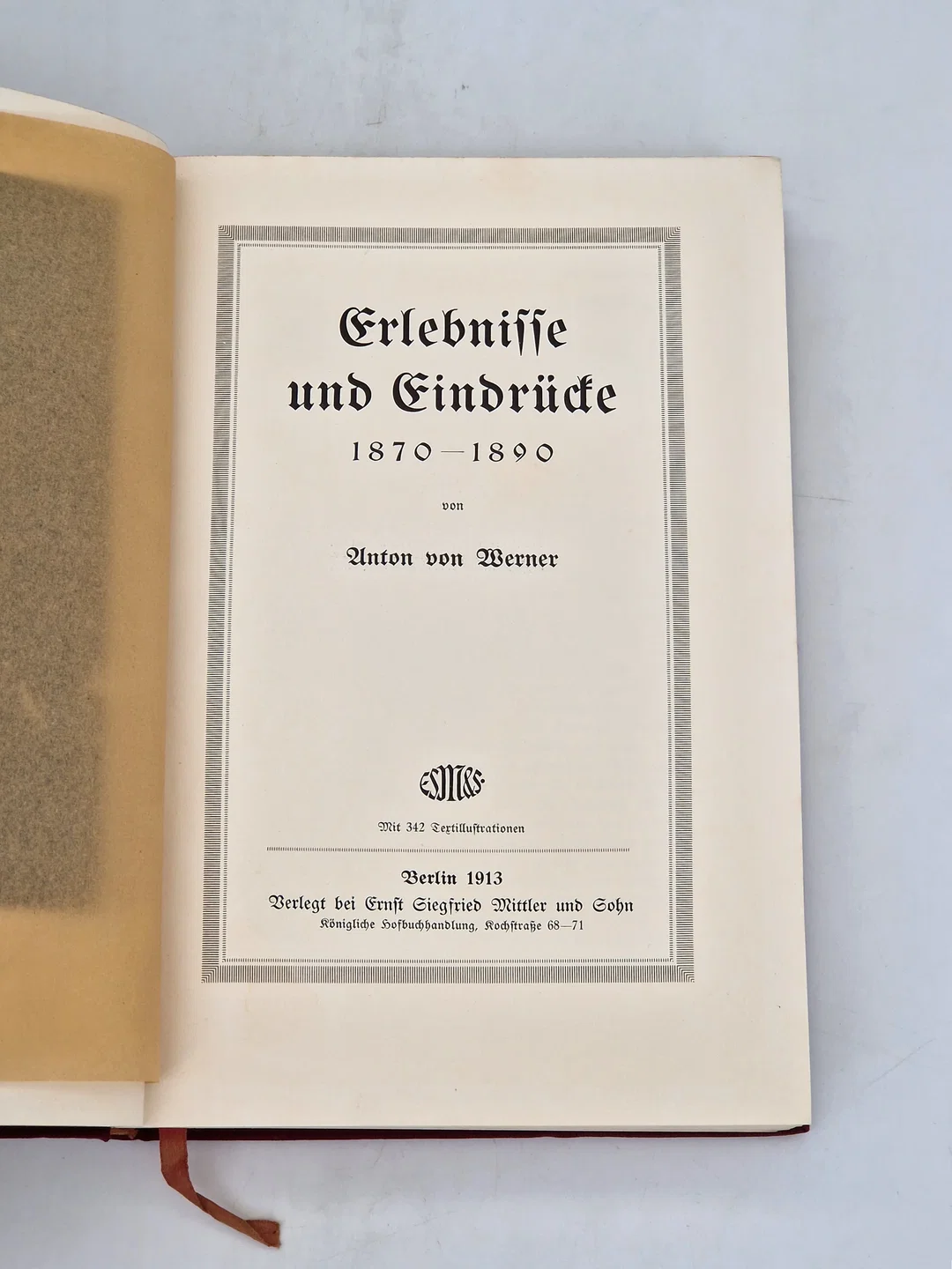 Erlebnisse und Eindrücke 1870-1890 von Anton von Werner - Ernst Siegfried Mittler und Sohn (Königliche Hofbuchhandlung) – Bild 4
