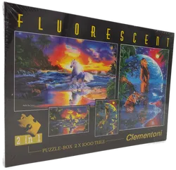 Clementoni Neon-Puzzle 2x 1000 Teile 