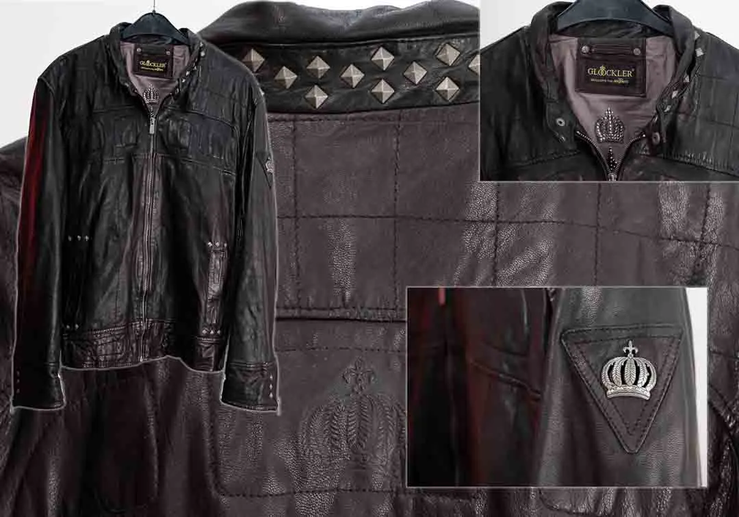 Coole Lederjacke der Marke Harald Glööckler, Schwarz XXL EXCLUSIVE for engbers – Bild 3