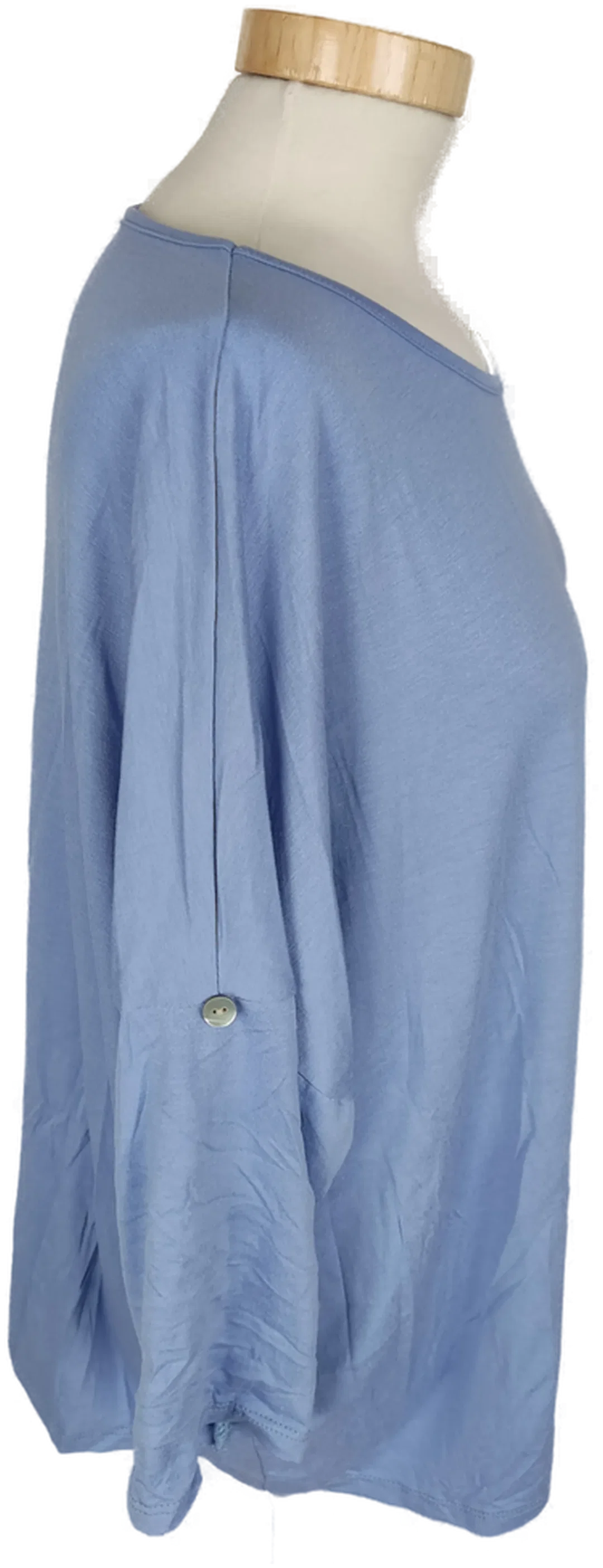 T-Shirt, dreiviertelarm mit Rundhalsausschnitt, hellblau, Größe 44 (geschätzt) – Bild 4