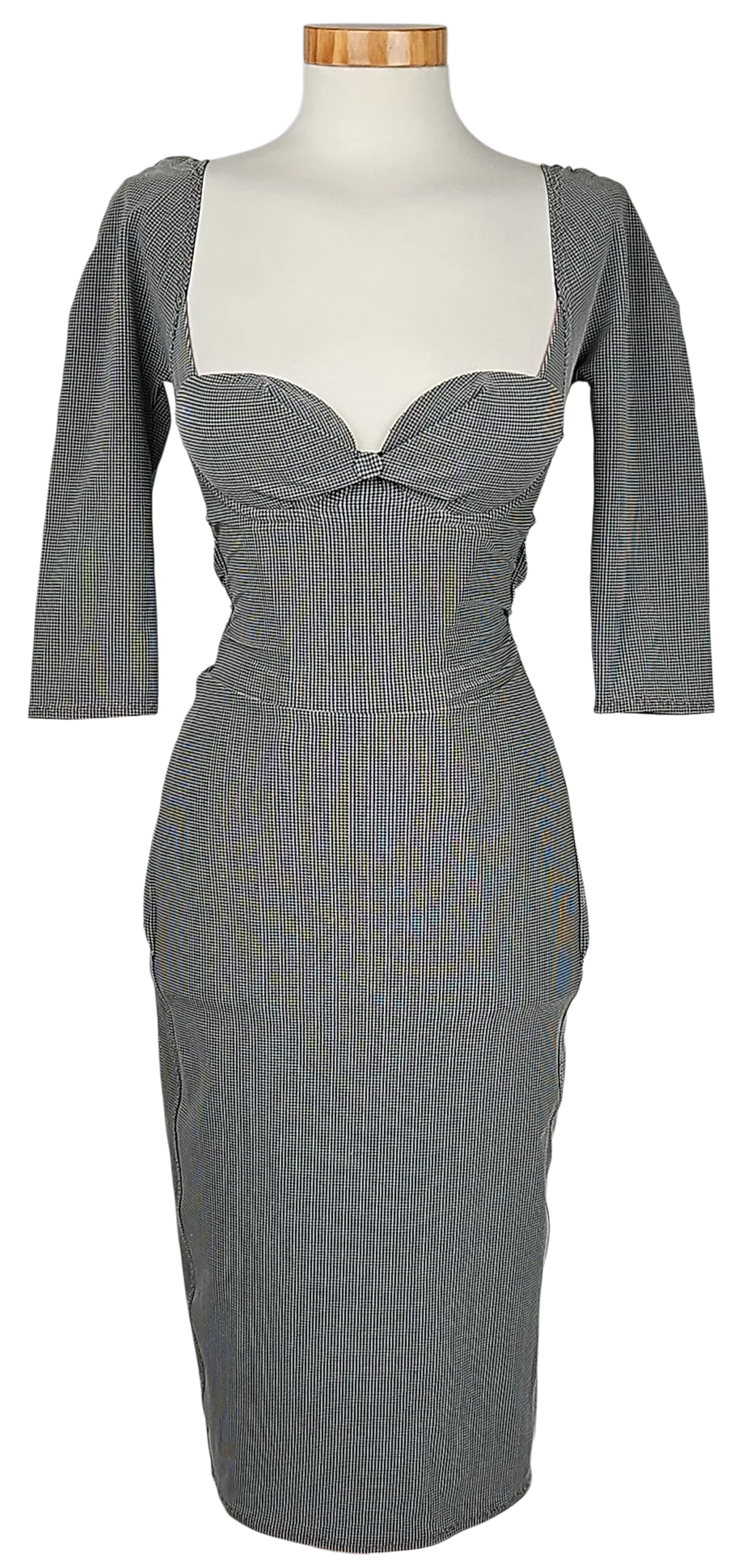 Agent Provocateur Damen Midikleid, grau/schwarz - Gr. S  - Bild 1
