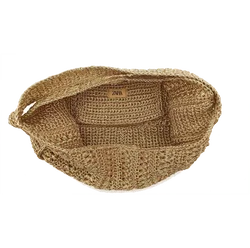 Zara Damen Basttasche Boho-Stiel gold – Vorschau 5
