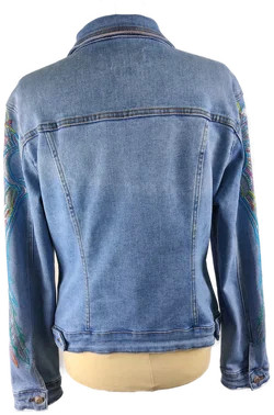 Damen-Jeansjacke Sonstige Baumwolle | Casual-Klassiker – Vorschau 4