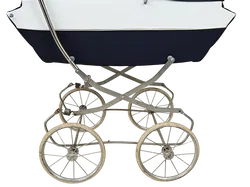 Vintage Puppenwagen aus Holz/Metall - Bild 3