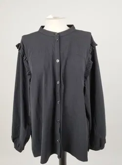 Klassische PENN&INK Bluse Schwarz - Gr. 42 / 72% Polyamid, 28% Elasthan - Bild 1