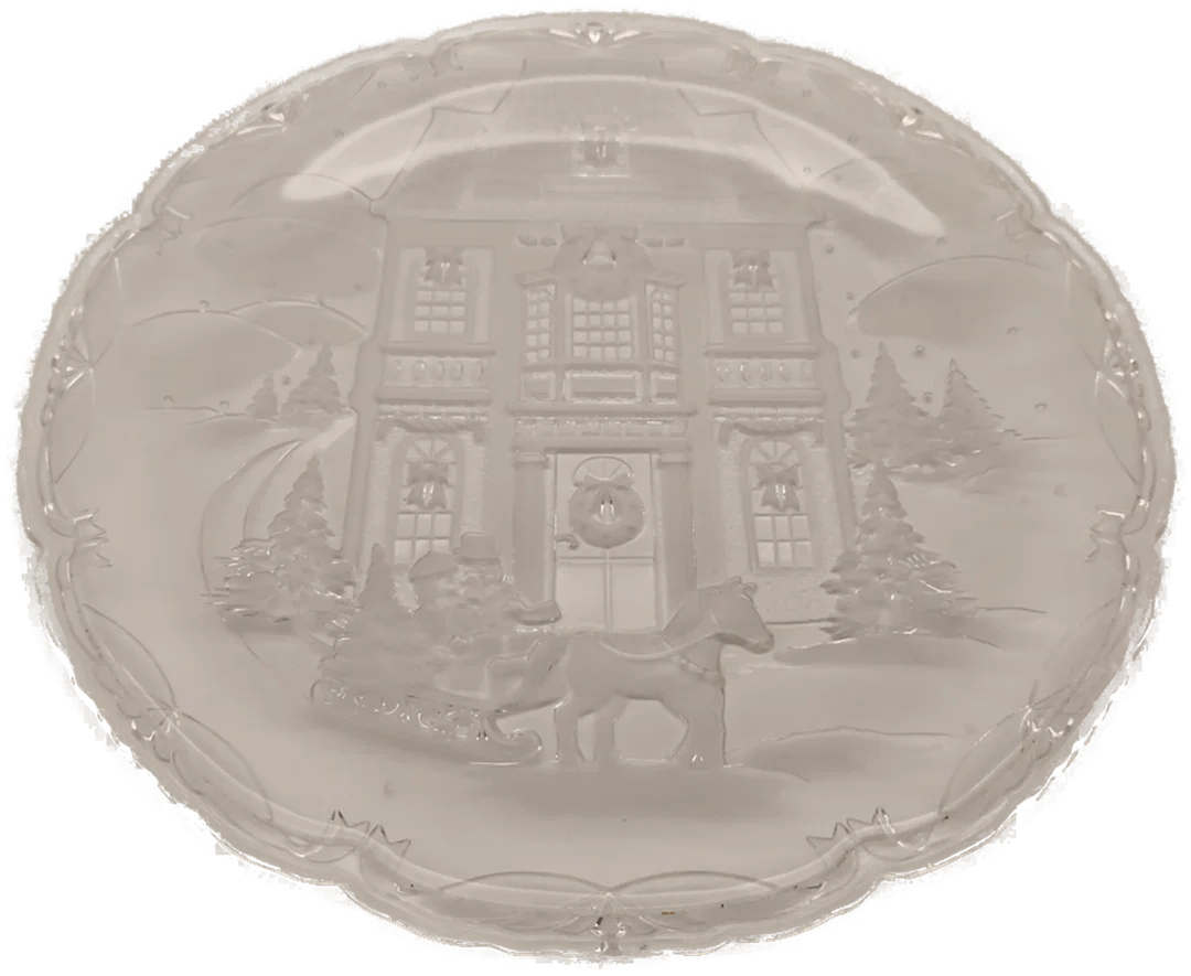 Große Mikasa Kristallglas Weihnachtsplatte "Winter Wonderland" (38cm) – Bild 1