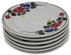 Lilien Porzellan Alpenflora Dessertteller 6 Stück Vintage - Bild 2