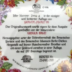 Hutschenreuther Sammelteller - „Grande Finale 1996“ von Ursula Band (Teller 2142 A) - Bild 3