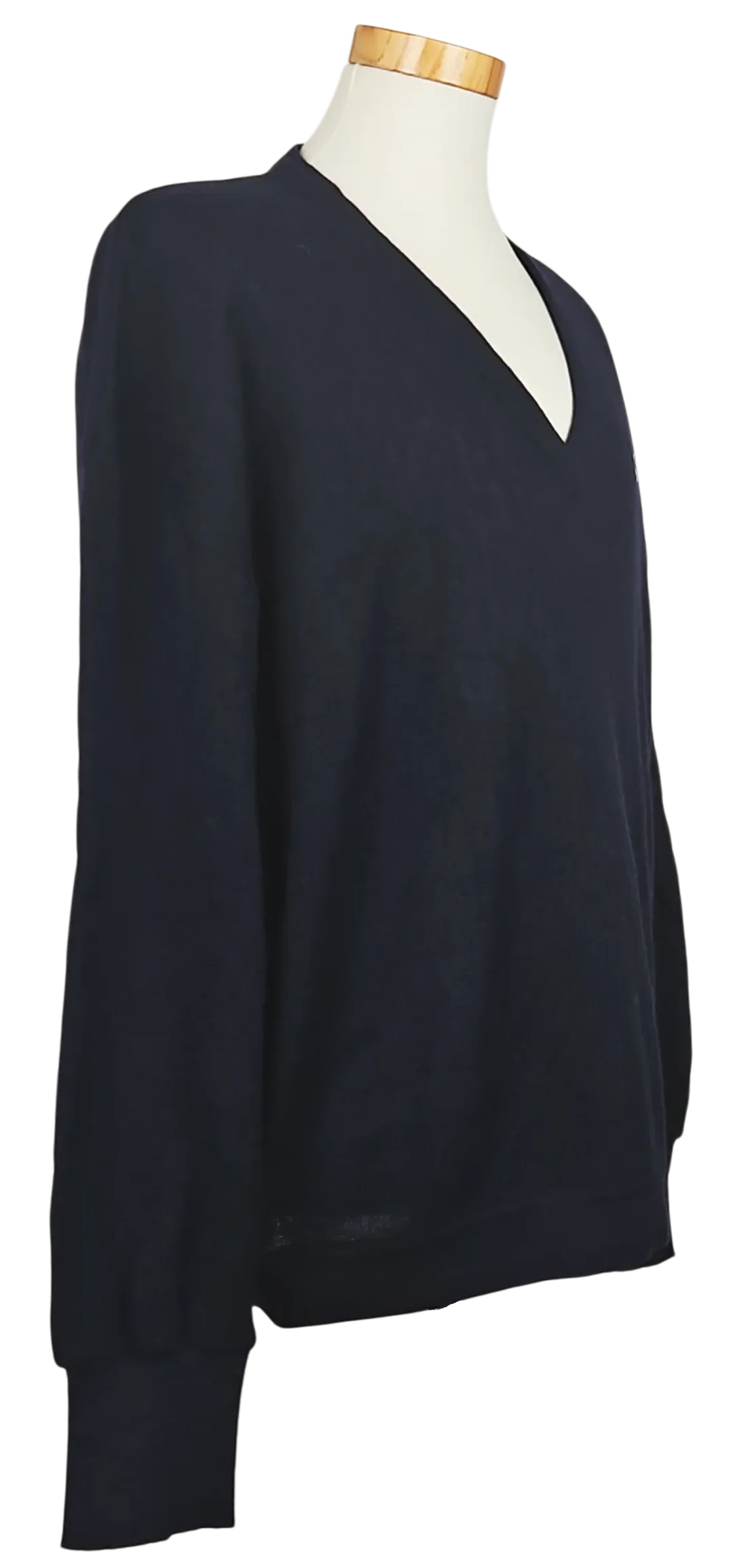Lacoste Vintage Herren Wollpullover, dunkelblau - Gr. 7 (XXL)  - Made in France – Bild 2
