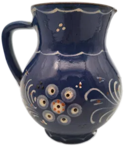 Keramikkrug Nr.1 blau, handbemalt, Landhaus - Bild 2