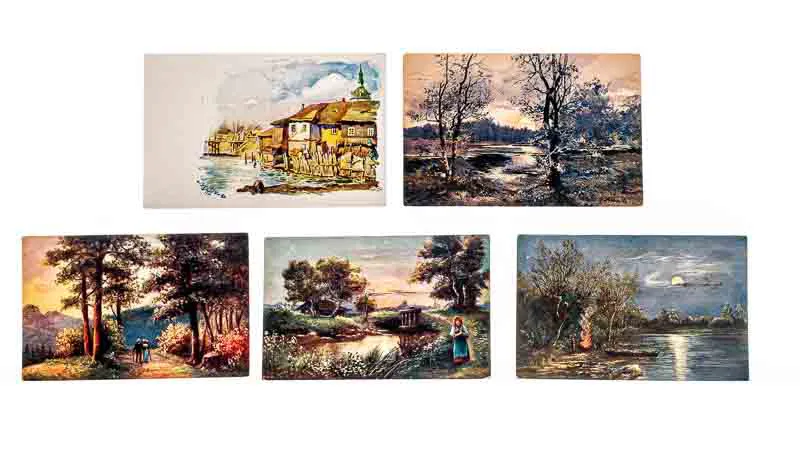 Postkarten Correspondenzkarten Kunstkarten - 5 Stück - Bild 2