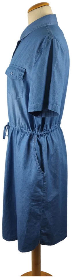Damenkleid Sonstige Baumwolle | Sommer-Jeanslook - Bild 2