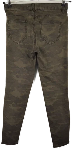 Zara Damenhose in Olivgrün, L30 | Detailstarker Casual-Look – Vorschau 2