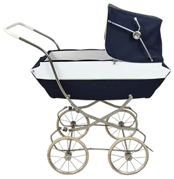 Vintage Puppenwagen aus Holz/Metall - Bild 1