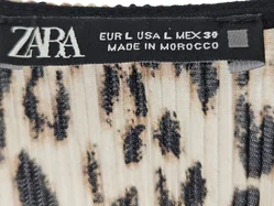 ZARA Damen Maxikleid mit Animal Print, braun - Gr. L – Vorschau 4