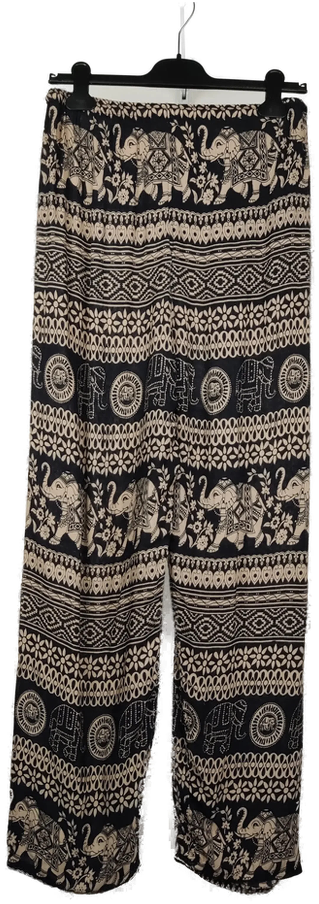 Damenhose bedruckt schwarz braun - W32 – Bild 2