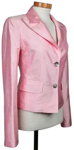 AMRANY Fashion Damen Seidenblazer, rose - Gr. S - Bild 3