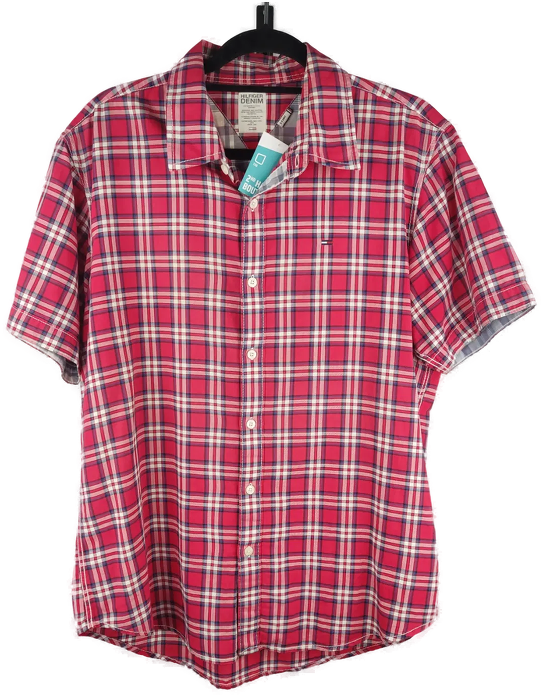 HILFIGER DENIM Herren Kurzarm-Hemd Kariert - XL/52 - Bild 1