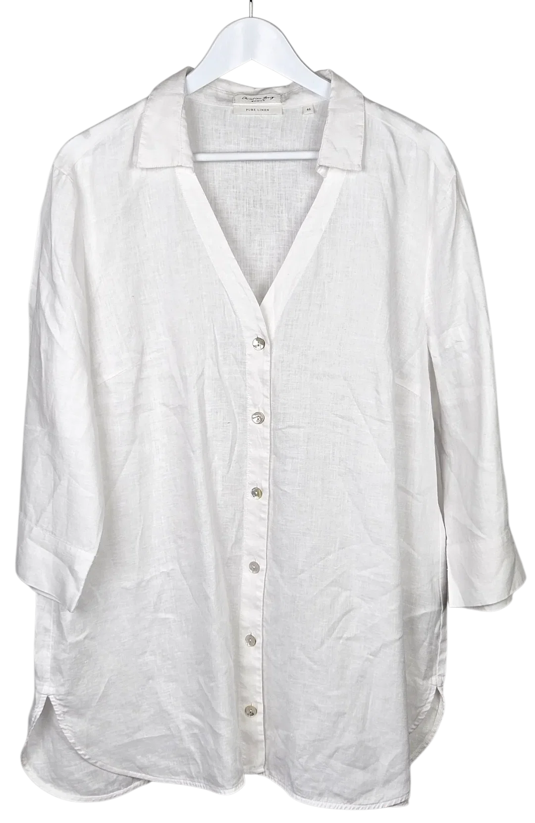 CHRISTIAN BERG Damen Leinenhemd, weiß - Gr. XXXL – Bild 1